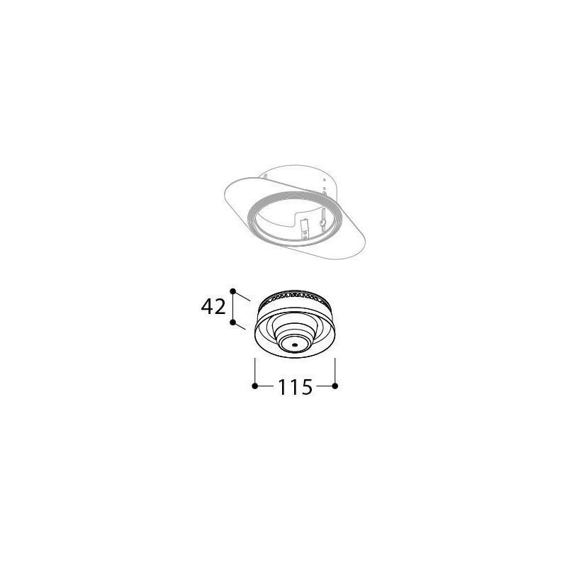 TAL ORBITAL TRIMLESS SMOKE recessed spot