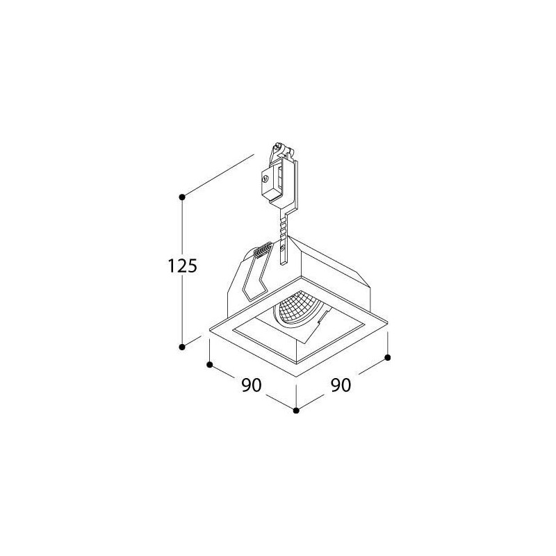 TAL QUAD 1 MOVING GU10 recessed spot