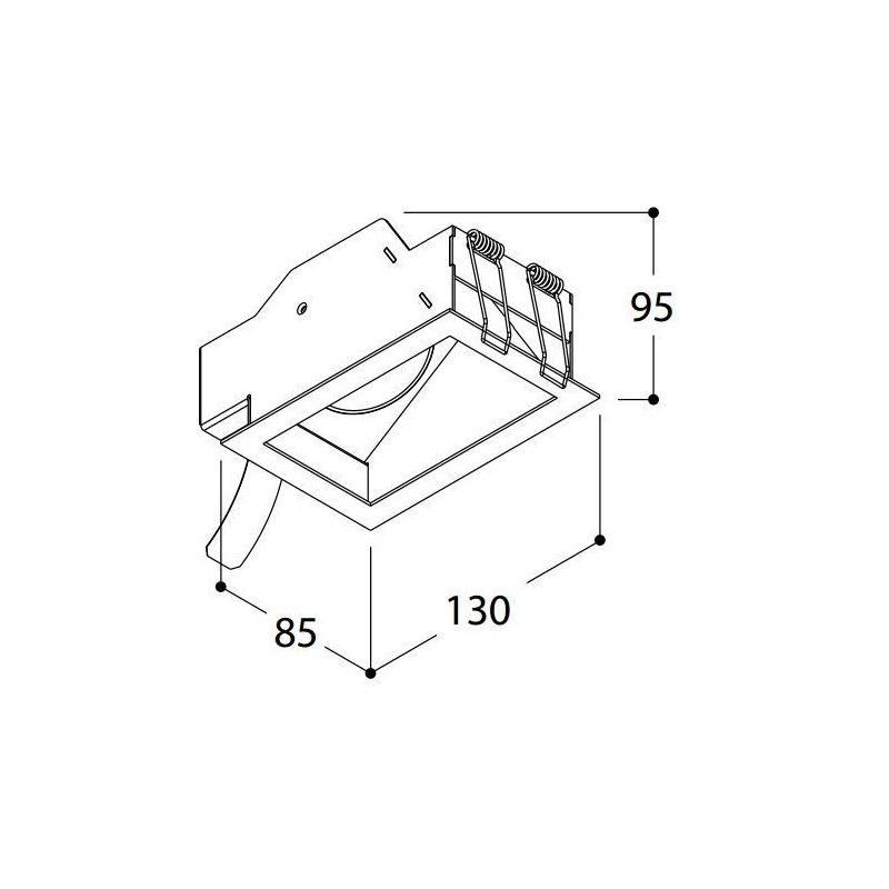 TAL QUAD ASYMMETRIC TORSION BEAUFORT recessed spot