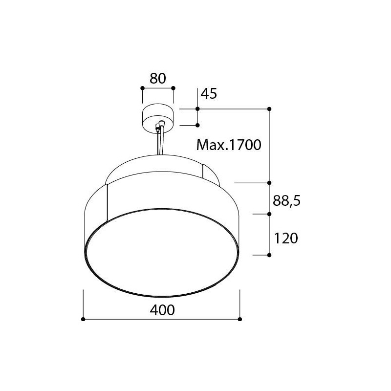 Tal Lighting ROLLO 400 Suspended Hängelampe