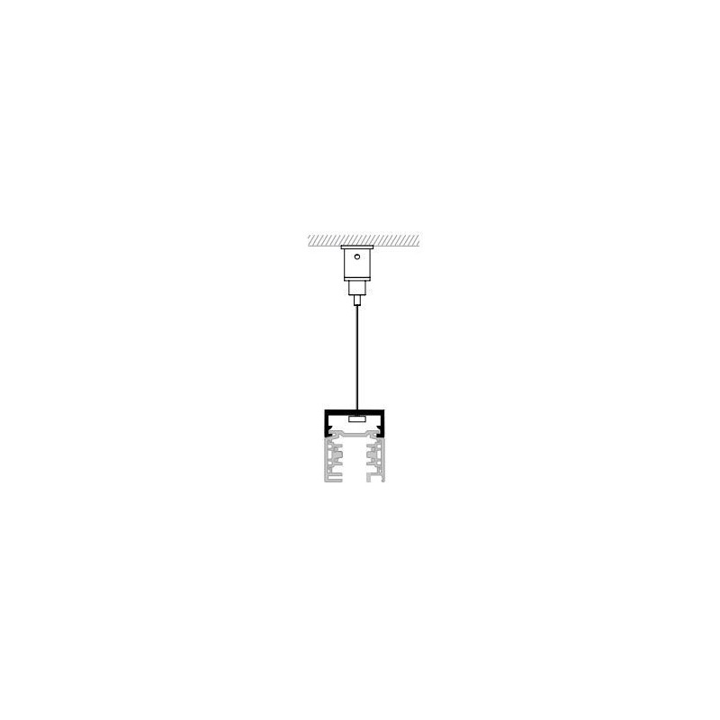 TAL SURFACE TRACK 3F - PENDANT CLIP + SUSP STEEL WIRE 1.5m 