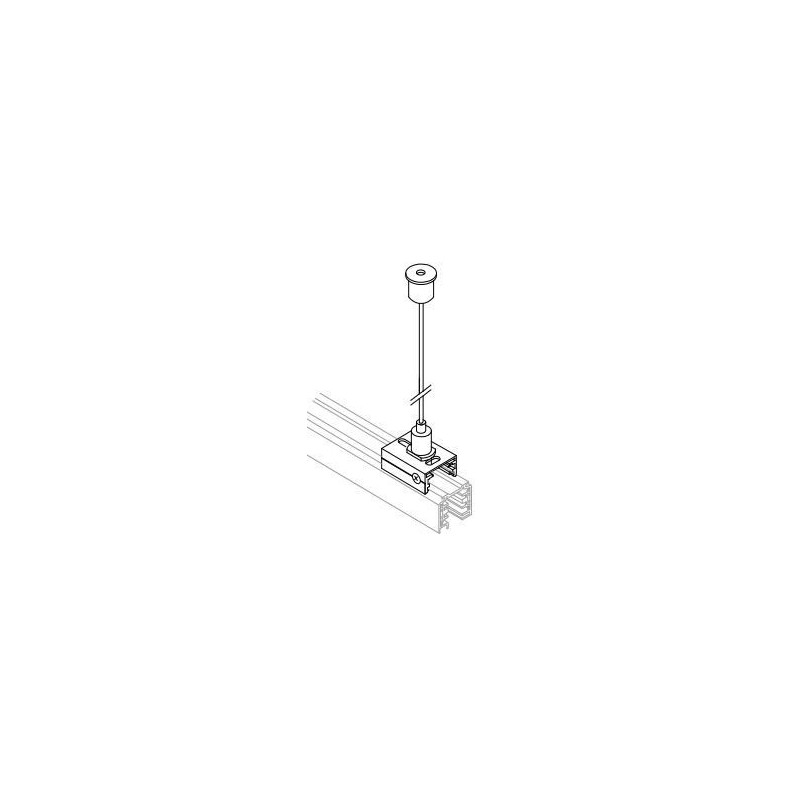 TAL SURFACE TRACK 3F - PENDANT CLIP + SUSP STEEL WIRE 1.5m 