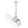 TAL SURFACE TRACK 3F - PENDANT CLIP + SUSP STEEL WIRE 1.5m 