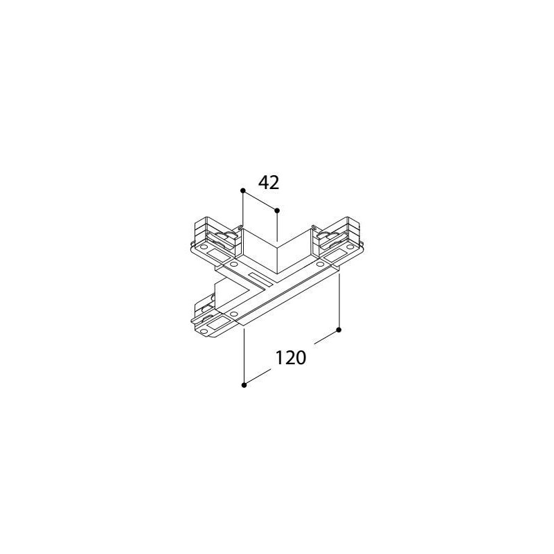 TAL SURFACE TRACK 3F - T COUPLER EARTH INSIDE + LEFT 