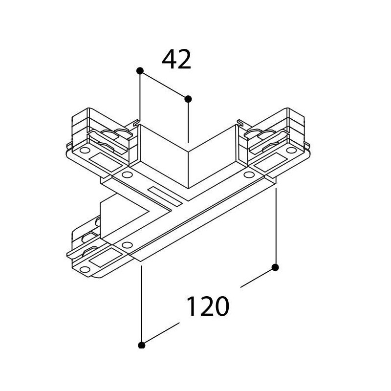 TAL SURFACE TRACK 3F - T COUPLER EARTH OUTSIDE + RIGHT 