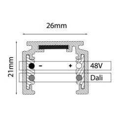 TAL TRACK 48V SURFACE - 1000MM 