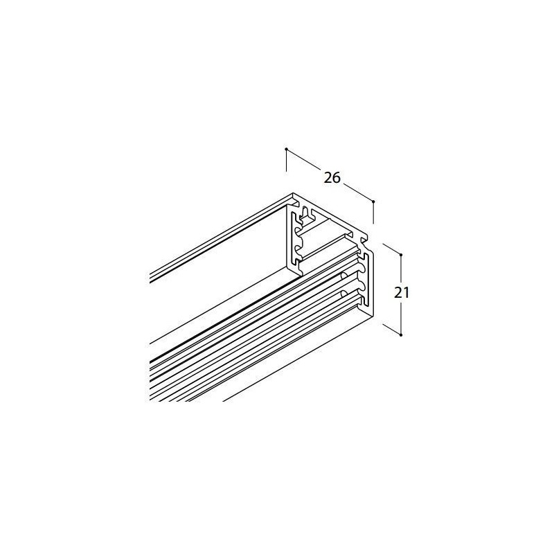 TAL TRACK 48V SURFACE - 2000MM 