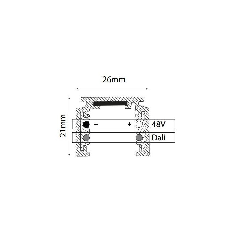 TAL TRACK 48V SURFACE - 3000MM 