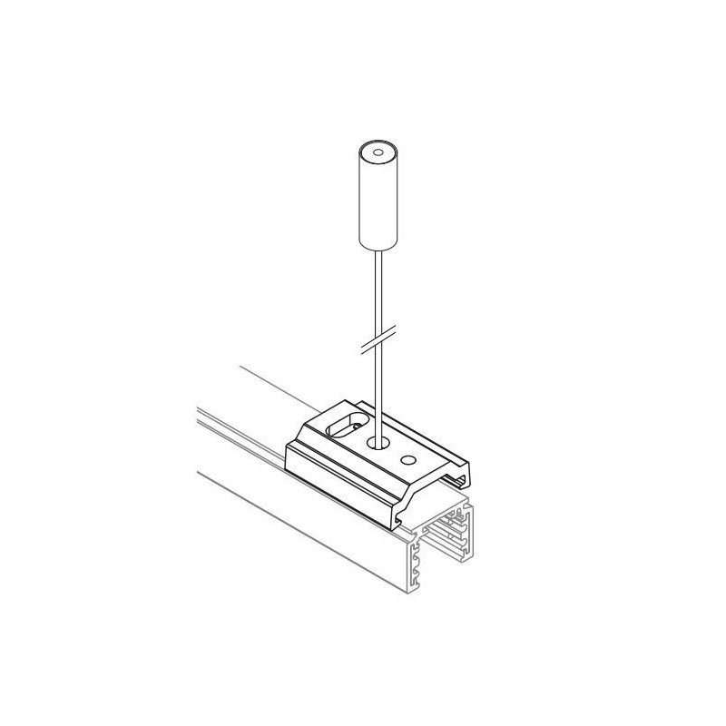 TAL TRACK 48V SURFACE - PENDANT CLIP + SUSP STEEL WIRE 6m 