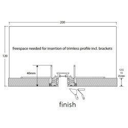 TAL TRACK 48V TRIMLESS - FIXATION BRACKET / SET OF 2 PCS. 