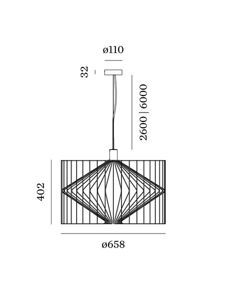 Wever & Ducré Wiro 6.5 Wiro Ceiling Susp E27 suspension lamp