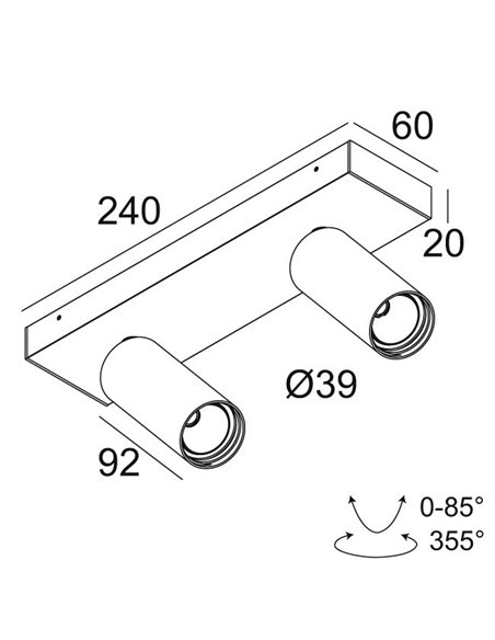 Delta Light SPY 39 ON 2 Ceiling lamp