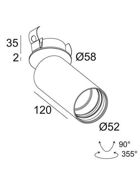 Delta Light SPY 52 CLIP TW Ceiling lamp