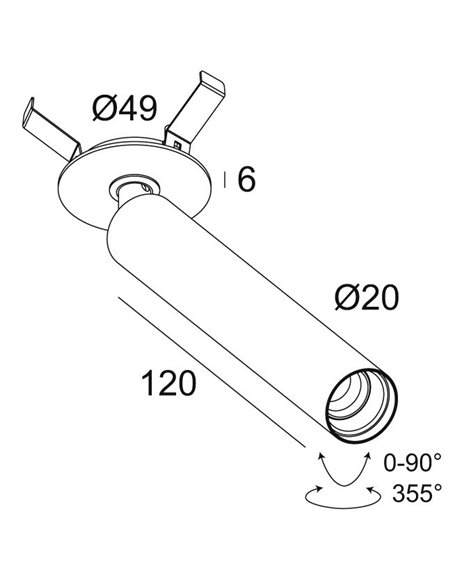 Delta Light UHO L CLIP Ceiling lamp