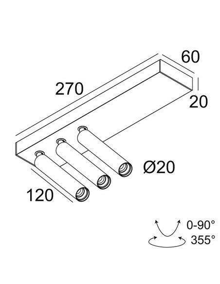 Delta Light UHO L ON 3 Ceiling lamp