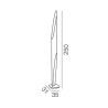 Kundalini SHAKTI 250 Floorlamp Satin base