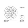 Kundalini Dew 19 Chandelier suspension lamp