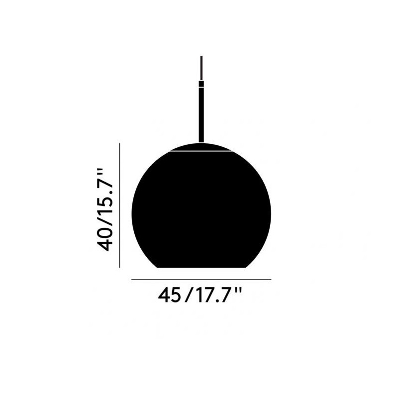 Copper round 45cm black technisch