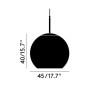 Copper round 45cm black technisch