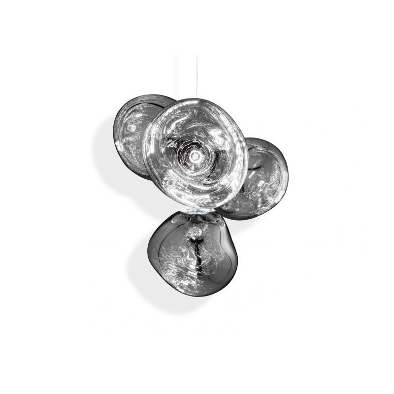 melt led chandelier small chrome 3