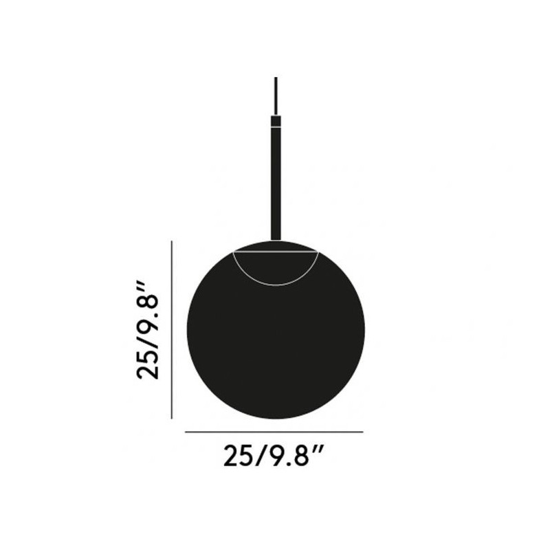 globe pendant 25cm technisch