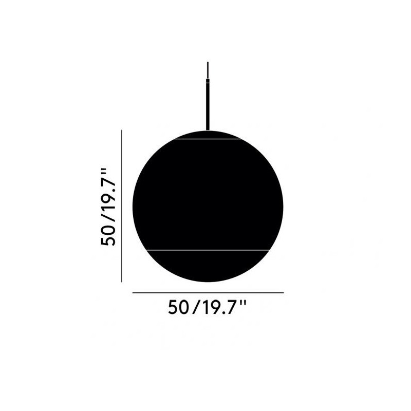 Mirror ball pendant 50cm technisch