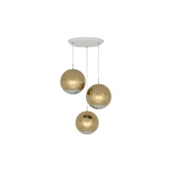 mirror ball round 40 gold