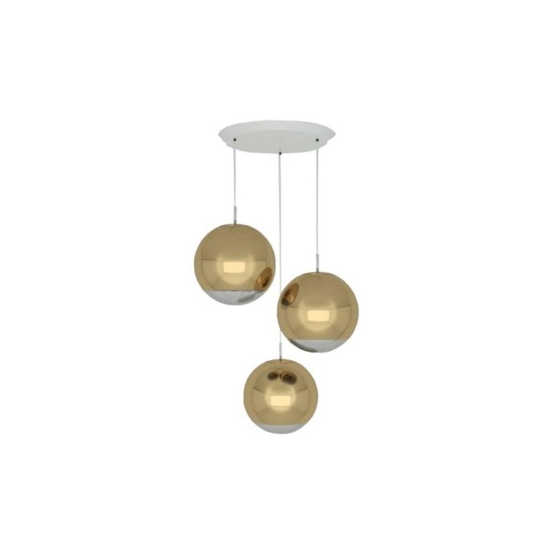 mirror ball round 40 gold
