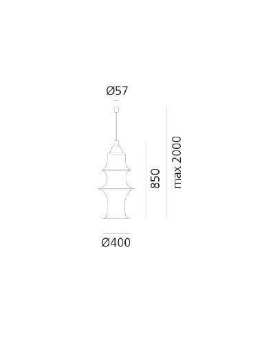 Artemide fabric 85 + metal hoops inox