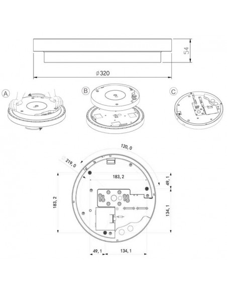 Integratech Disc sensor+nood Deckenlampe