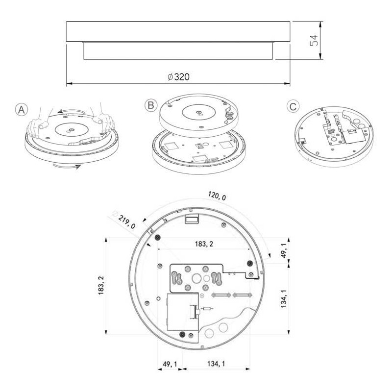 Integratech Disc Ceiling light sensor