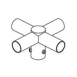 Integratech Streetlight adapter 4x 60mm dark grey RAL9022
