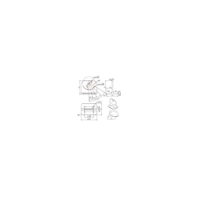 Integratech Adjustable mounting brackets 60x100mm UBOAT