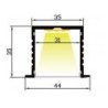 Integratech Profiel RPL3535 2m plexi mat incl. toebehoren