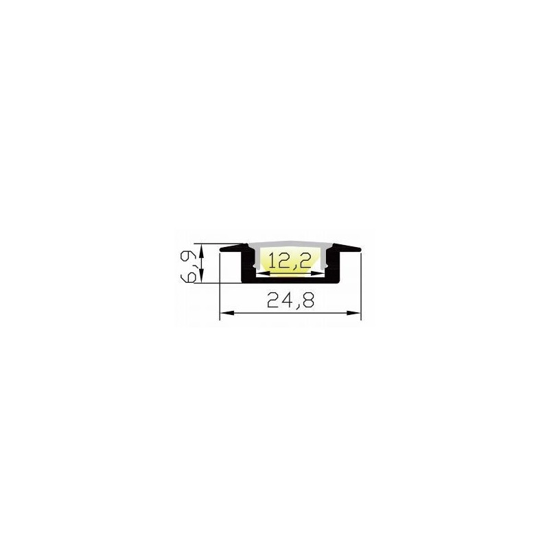Integratech LED profile recessed RSL7 Complete kit