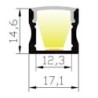 Integratech LED profile SL15 Complete kit
