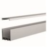 Integratech Profile SL Flat 25x25 alu 3m milky cover incl. acc