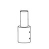 Integratech Streetlight adapter 60/80mm light grey (RAL9022)