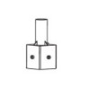 Integratech Streetlight adapter S105/R60mm dark grey RAL9022