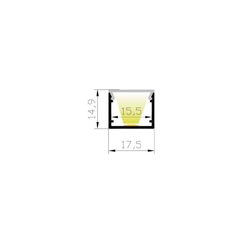Integratech LED profile Baseline 17x15 2m