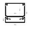 Integratech LED profile Baseline 19x19 h cable base
