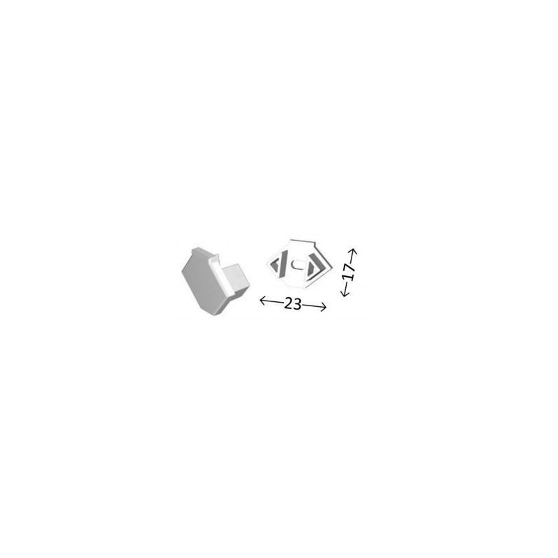 Integratech Endcap for profile ICORN with entrance