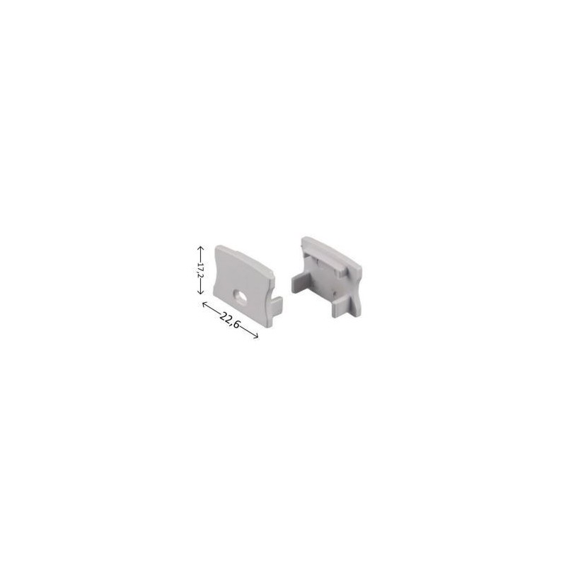 Integratech Endcap for profile SLW15 with entrance