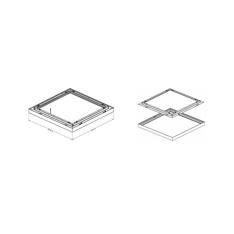 Integratech Surface frame LEDpanel 60x60