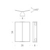 Nemo Applique à Volet Pivotant Plié R7S Wall lamp