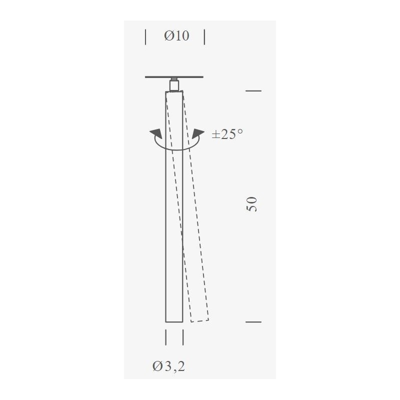 Nemo Canna Nuda (metal) 50cm Hanging lamp