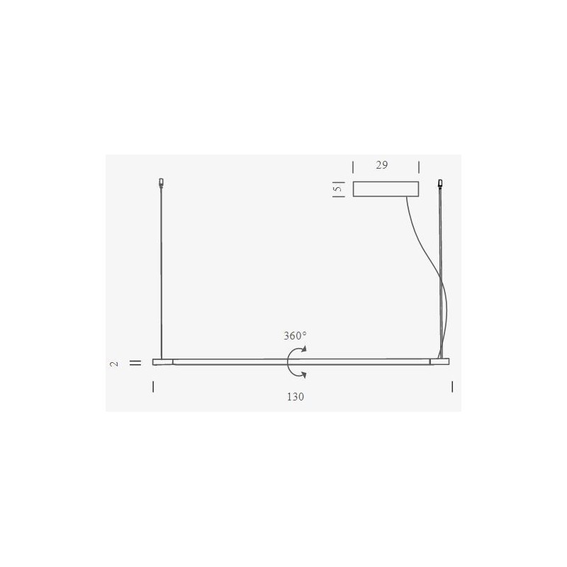 Nemo Linescapes horizontal 130 Hanging lamp