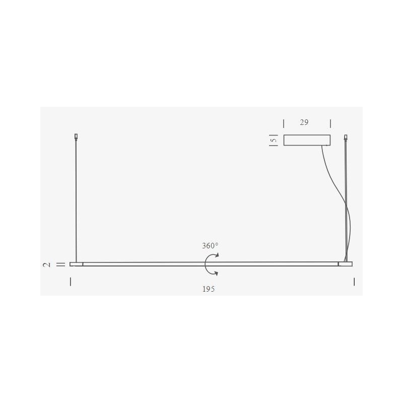 Nemo Linescapes horizontal 200 Hanging lamp