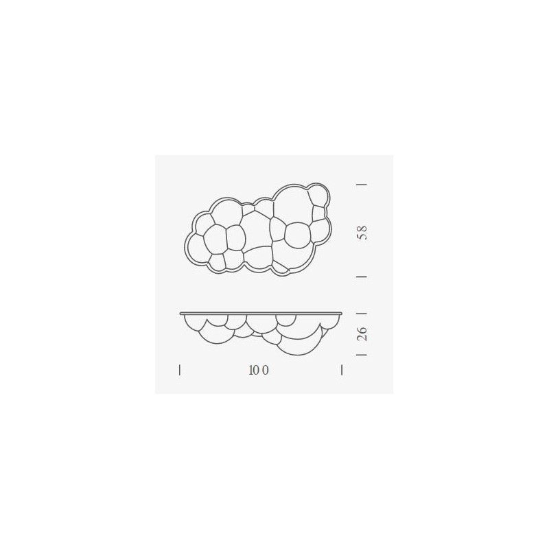 Nemo Nuvola MINOR H25 Wall lamp / Ceiling lamp