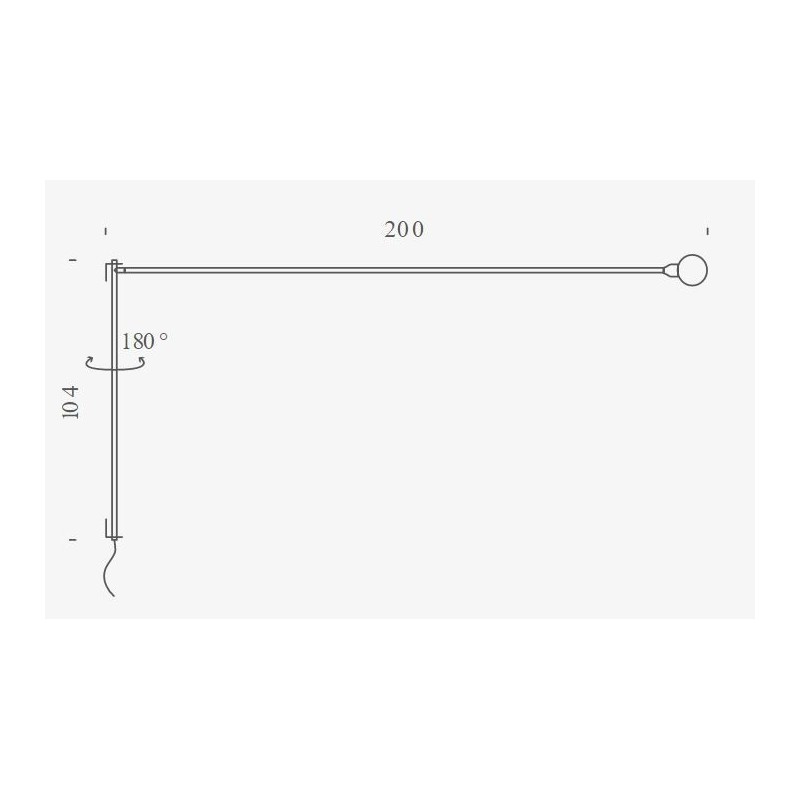 Nemo Potence pivotante Wall lamp / Ceiling lamp